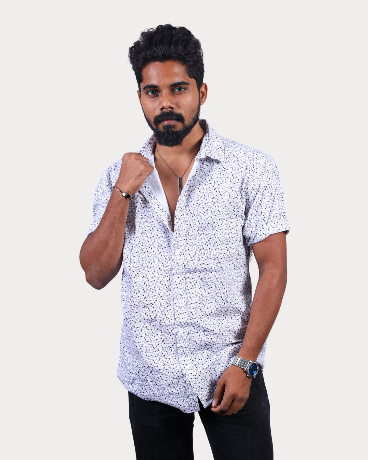 Corduroy Woven Men's Shirt Cotton Sea Jet And Cotton Cadmium Orange