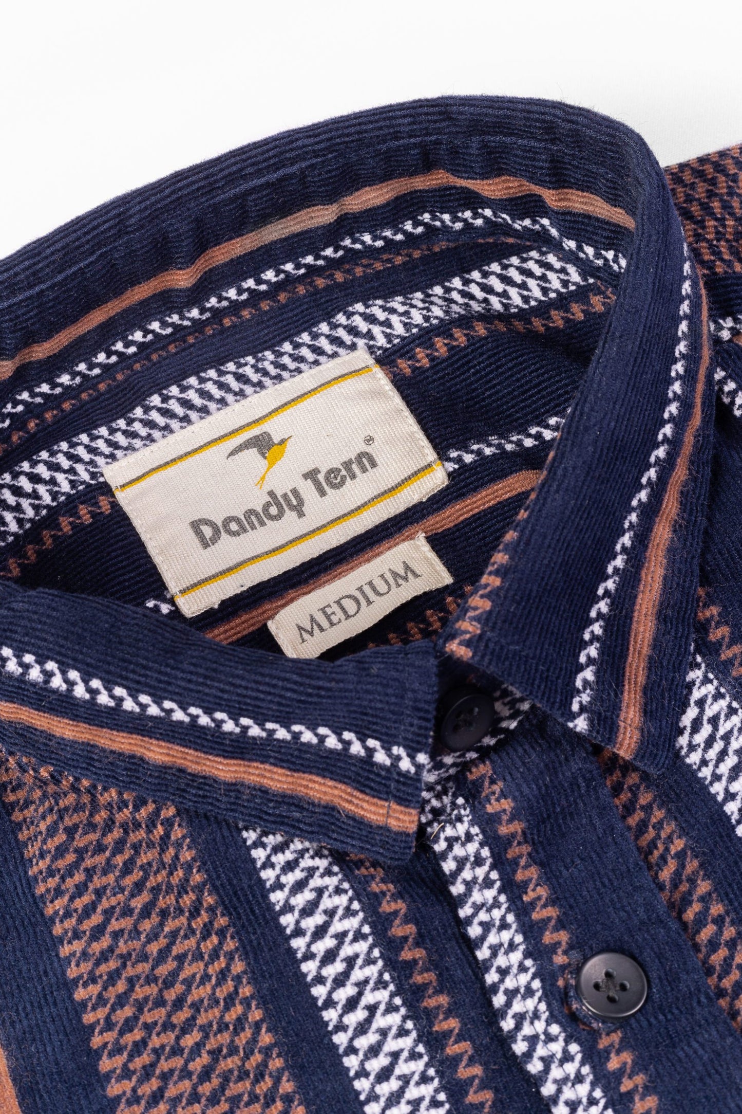 Corduroy Woven Men's Shirt Cotton Sea Jet And Cotton Cadmium Orange