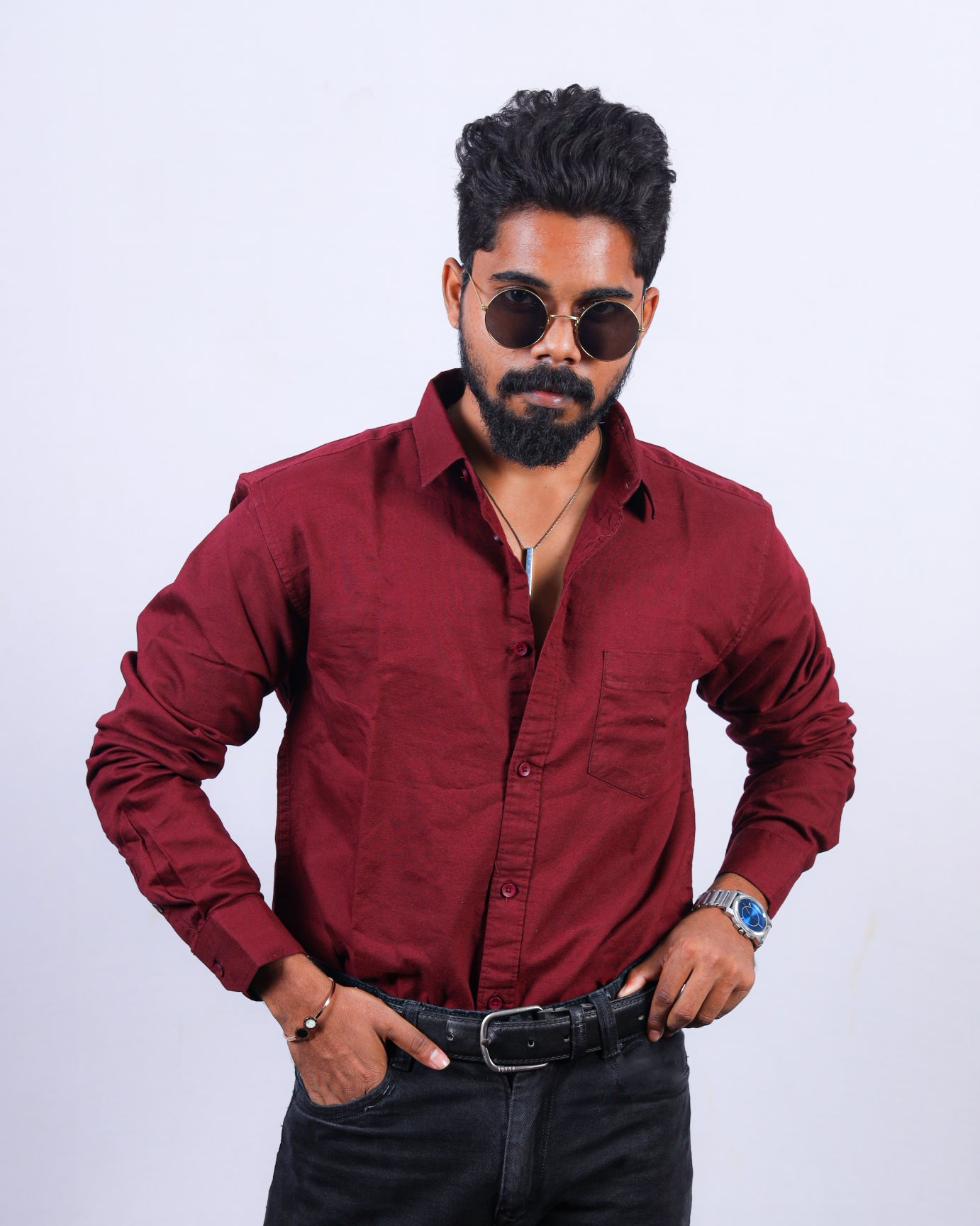 Winery Oxford Men's Plain Shirt