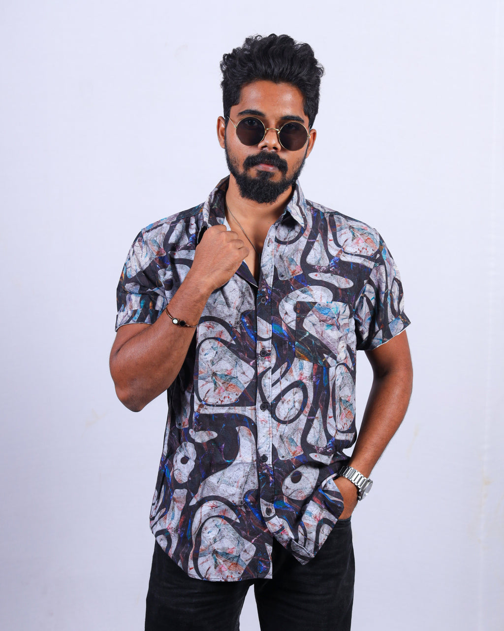 Inkling Viscose Men's Printed Shirt