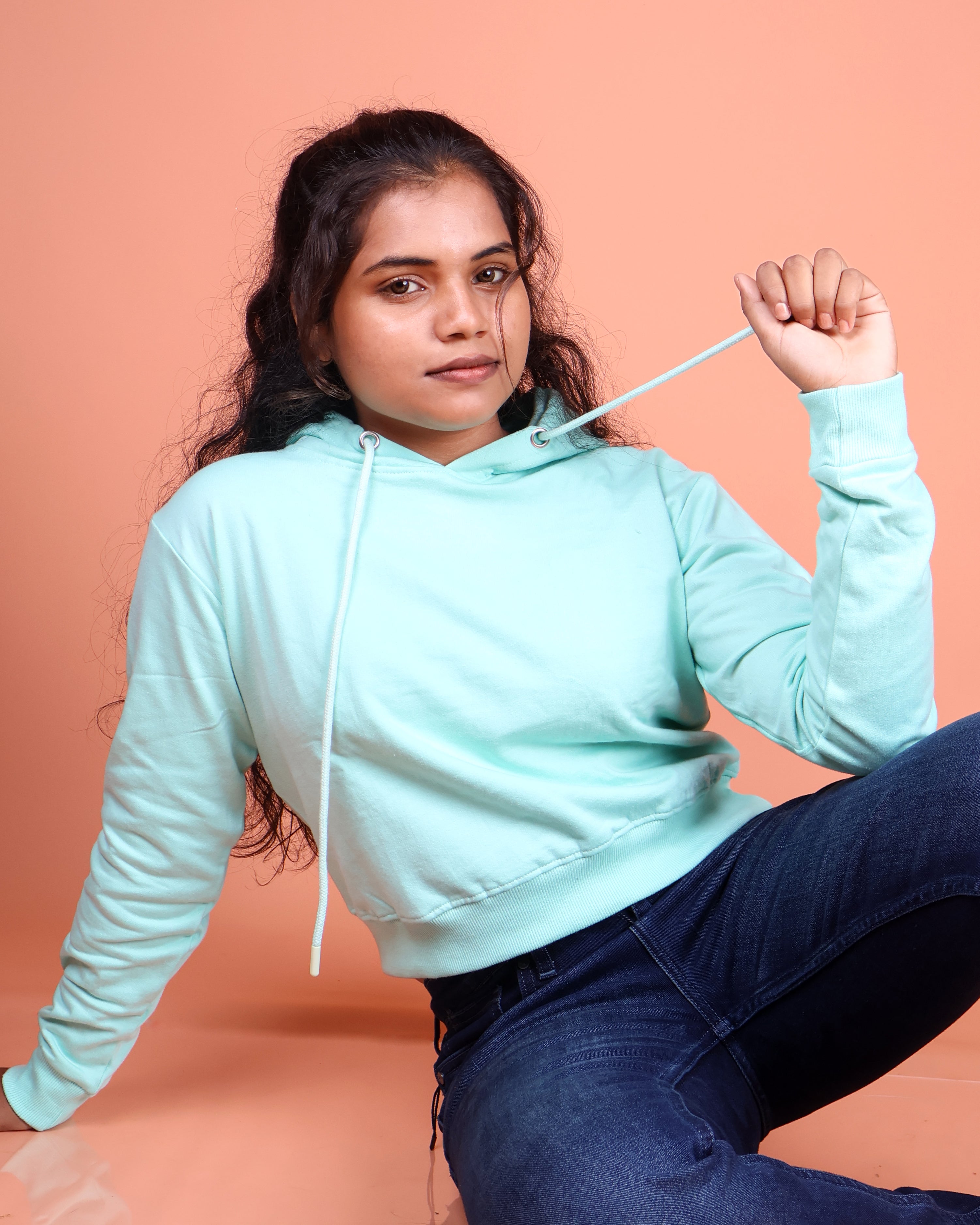 Snowsoft - Women's Crop Hoodie- Mint