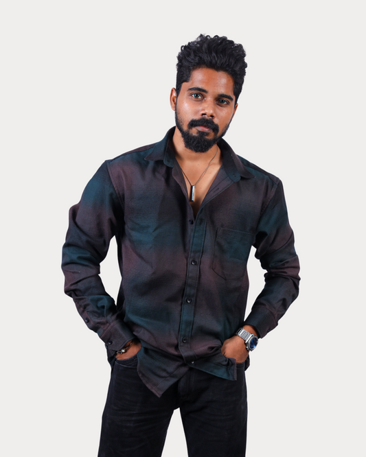 Flannel Woven Men's Enlarged Shirts Cotton Scarab