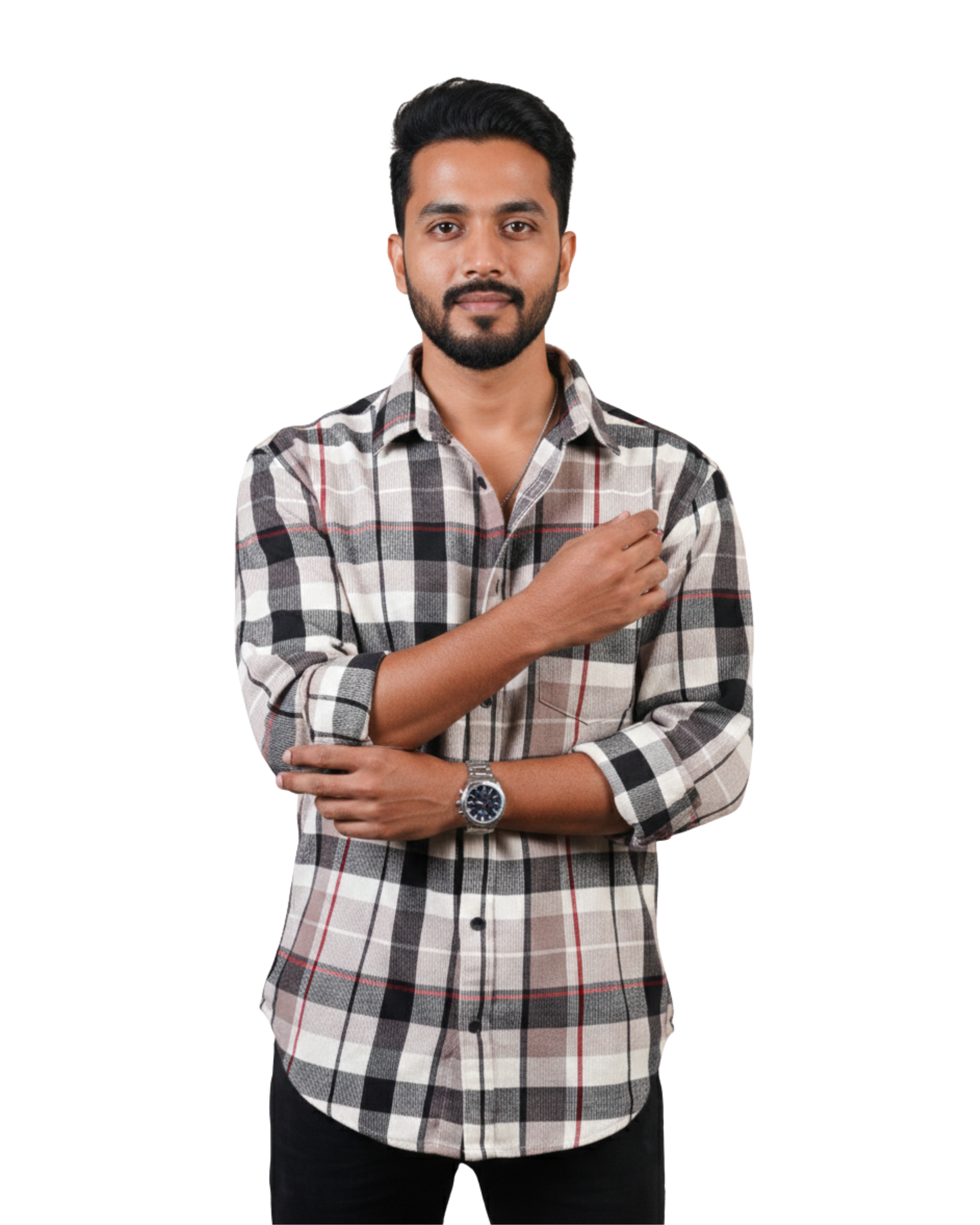 Gilded Beige Flannel Men's Shirt