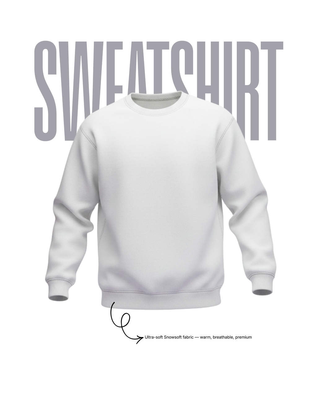 Snowsoft - Unisex White Sweatshirt