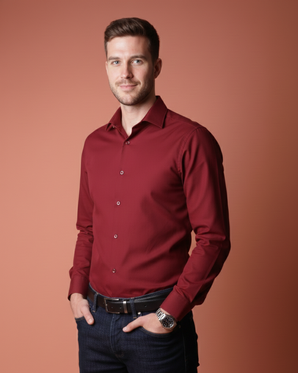 Winery Oxford Men's Plain Shirt