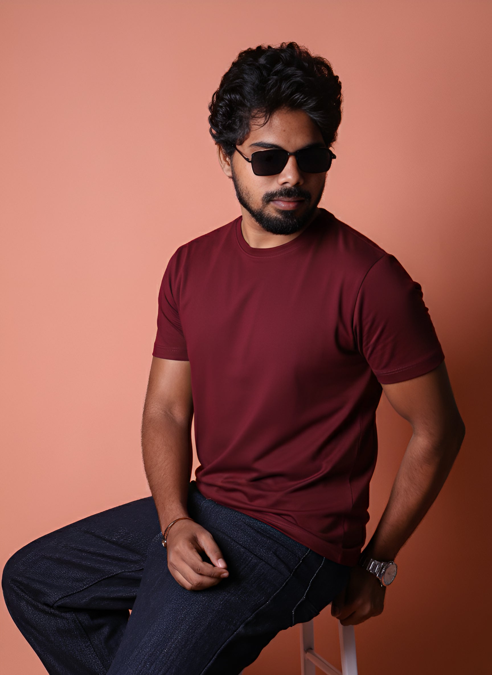 Platinum Unisex Maroon Tshirt