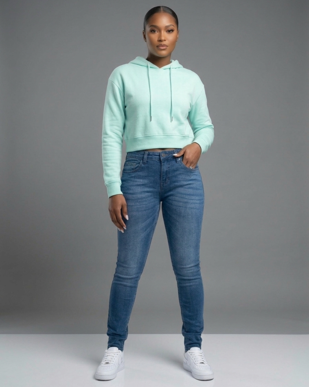 Women's Skinny Fit Jeans Mid Blue