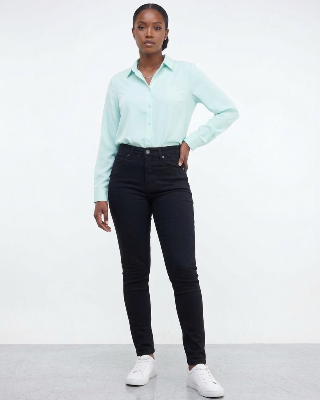 Women's Skinny Fit Jeans Mid black